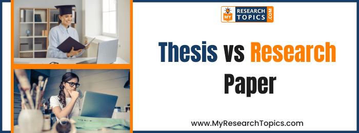 thesis difference research paper